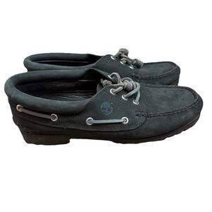 Timberland Noreen Black Heritage 3 Eye Handsewn Boat Shoes Womens 7M